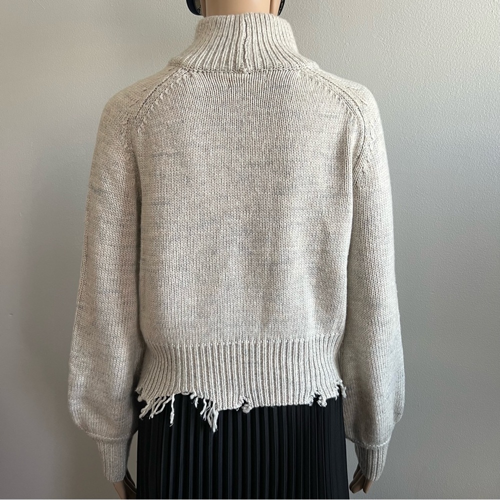 Lovers & Friends GRANITE SWEATER Wool Blend Knit Distressed Color Stone Size S - Picture 10 of 14
